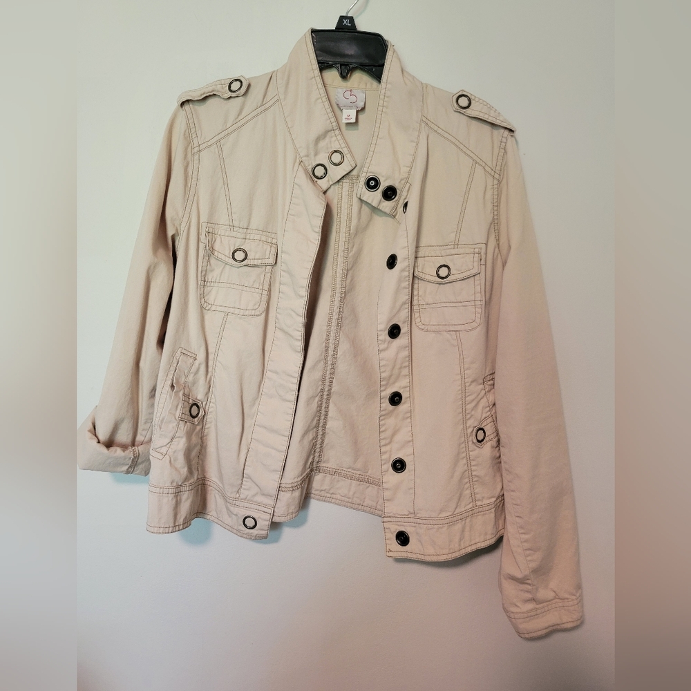 Dressbarn Utility Jacket Size Medium Tan